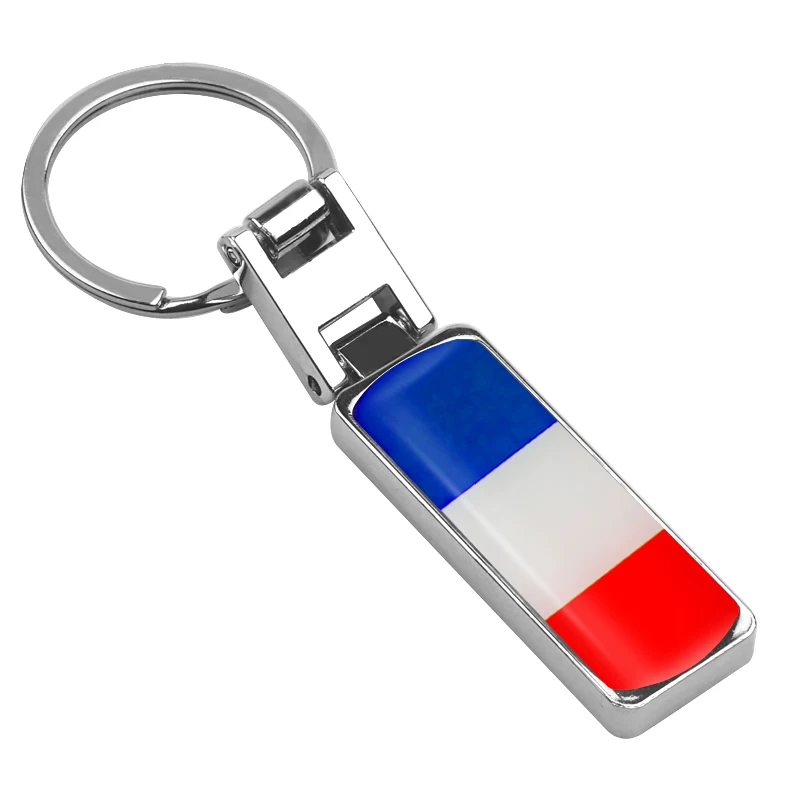 Автомобильный стильный ключ кольцо брелок Франция значок-флажок Эмблема для Renault peugeot Citroen аксессуары для мотоцикла и автомобиля украшения - Название цвета: France