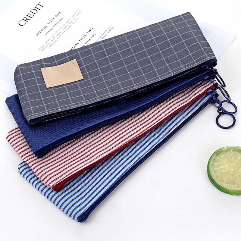 

Kawaii Cosmetic Bag School Supplies Cosmetic Bag Cosmetic Bag Stationery Gift Estuches stripe Bag For Gift