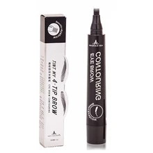 Shellhard, 4 цвета, водонепроницаемый карандаш для бровей, 4 головки, вилка, кончик для бровей, краска для бровей, стойкий карандаш для бровей, косметический инструмент