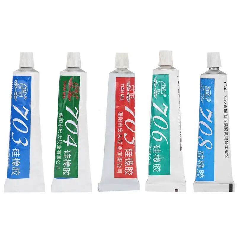 

High Temperature Resistant Silicone Rubber Sealing Glue Adhesive Sealant 703 704 705 706 708 Silicone Rubber Gel Adhesive