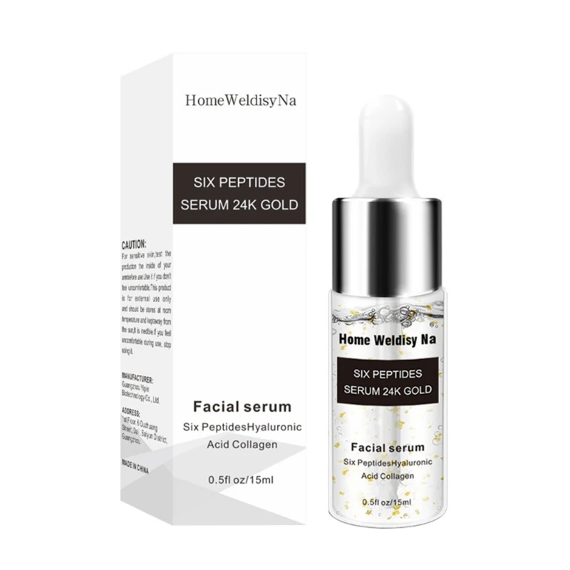 

Six Peptides Serum 15ml Hyaluronic Acid Anti-Wrinkle Face Essence Anti Aging Whitening Skin Care acido hialuronico