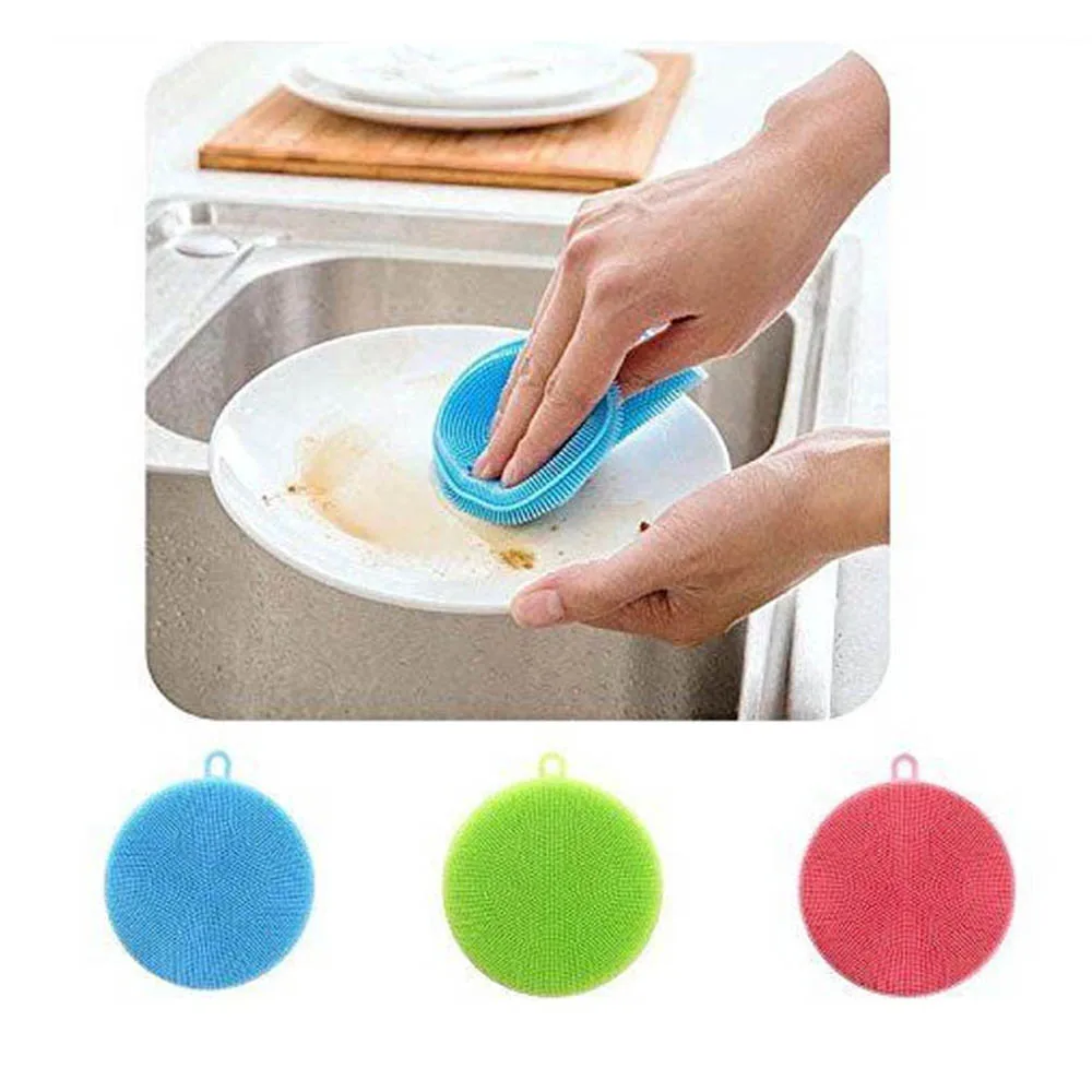 Hoard Silicone Dish Washing Sponge Kitchen Scrubber Soft Cleaning