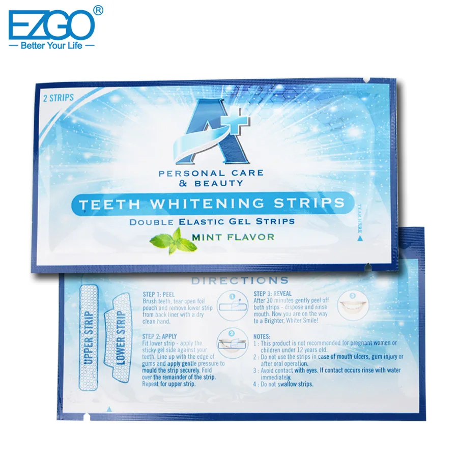 Professional Teeth Whitening Strips, 28pcs/set, Mint Flavor 6HP Double