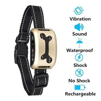 

Dog Anti Barking Collar Vibration Electric Shock Sound Automatic Collar for Pet Dogs IP7 Waterproof Dog Training Collars Device