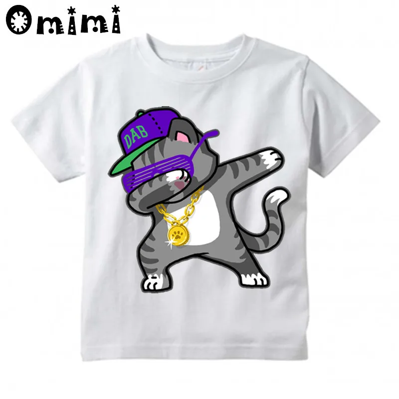 

Children Dabbing Unicon/Goku Design Print T-shirts Boy and Girl Dab Animal T Shirt Kid Cartoon Tops