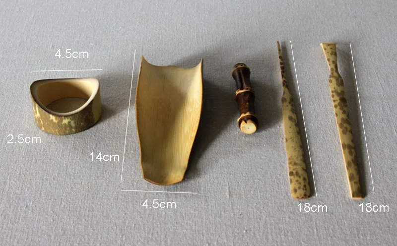 5 шт. набор натуральный пестрый Бамбук ручной работы чайная ложка игла для чая с держателем чайная посуда Чайный сервиз аксессуары Cha Ze