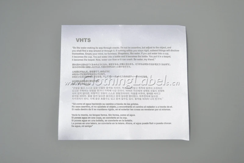 Custom clothing labels printed label with QR code satin tape material white backgroundwith grey logo | Дом и сад