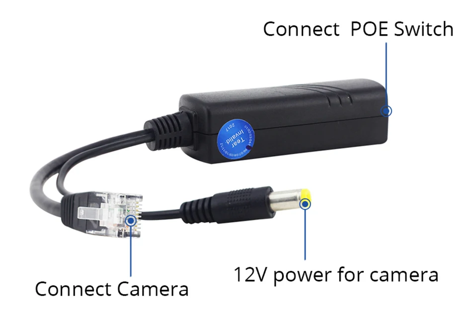 Высокое качество POE Splitter IP штекер для камеры для системы безопасности Бесплатная доставка