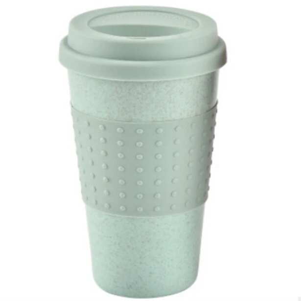 1 шт. Экологичная кофейная чайная чашка пшеничная соломинка дорожная кружка для воды с силиконовой крышкой кружки для питья