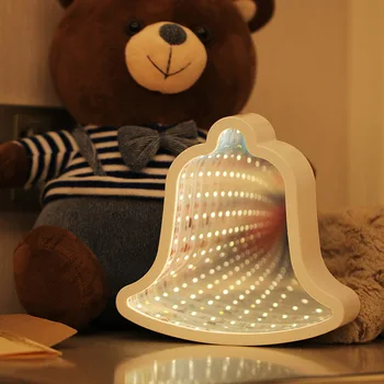 

LED Fairy Tunnel Lamps 3D Marquee Night Lights Novelty Christmas Bell Lamps For Desk Wall Table Bedside Decorative Lighting Y40