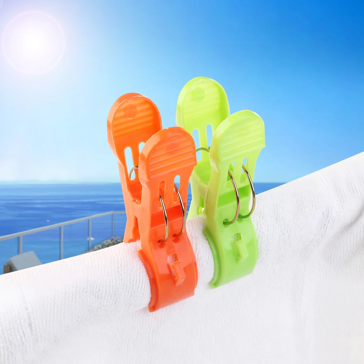 2017new 8pcs Large Sized Plastic Beach Towel Clips Quilt Clips Scarf