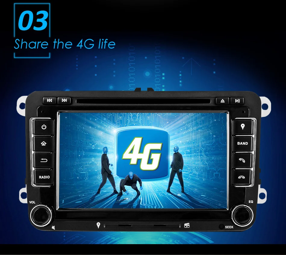 Flash Deal Eunavi 2 Din Android 9.0 Car DVD Player Audio Radio GPS navigation For VW GOLF 6 Polo Bora JETTA B6 PASSAT Tiguan SKODA OCTAVIA 7