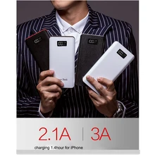 Тонкий внешний аккумулятор 16000 мАч, портативный ультратонкий полимерный внешний аккумулятор, внешний аккумулятор 16000 мАч с ЖК-экраном для мобильного телефона