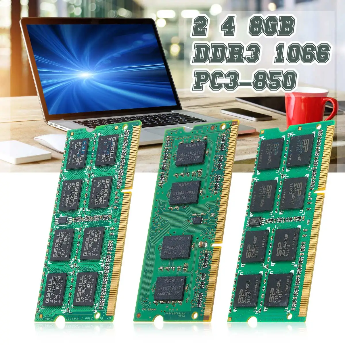 

For Ram DDR3 1066 PC3-8500 Laptop Memory 2GB 4GB 8GB 1.5V 204PIN SO-DIMM LOT