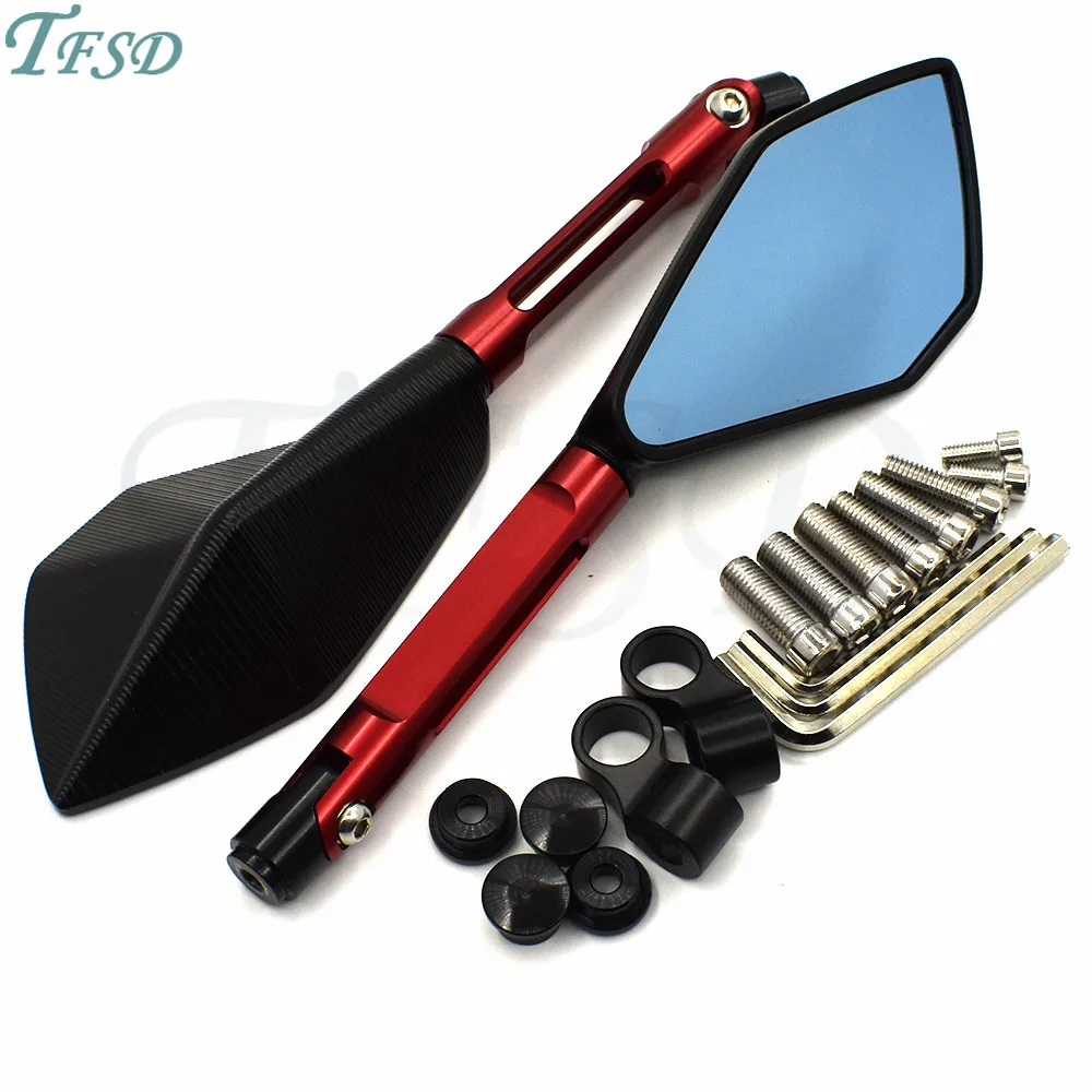 

Universal 8mm 10mm Aluminum CNC Motorcycle Rearview Mirror motorbike rear-vision motor bicycle mirror For Ducati 848 EVO 999 S R