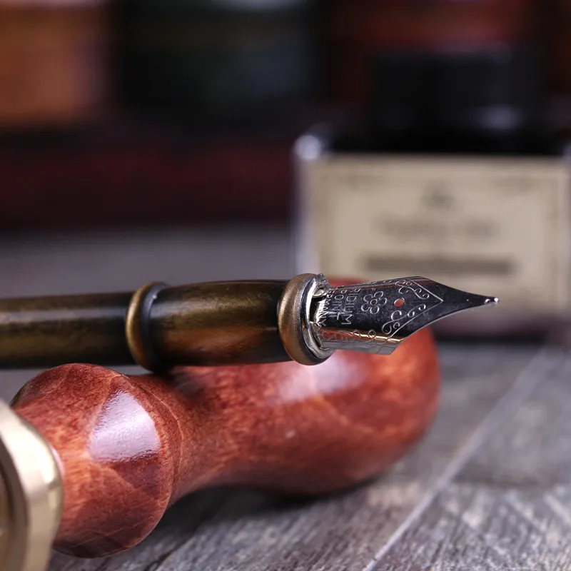Best античный природа Сова Перо Dip Pen Set английский каллиграфия Pen Рождественский подарок