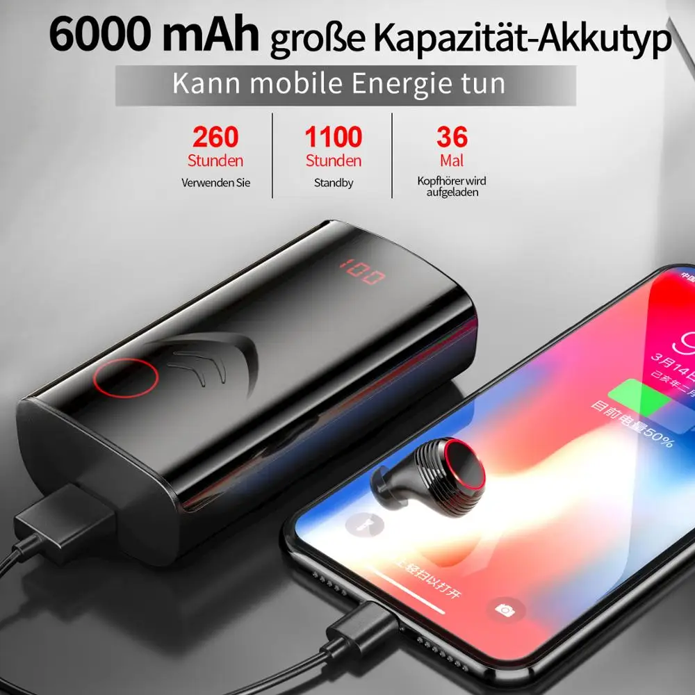 Беспроводные стереонаушники TWS Bluetooth 5 0 T9 Hi Fi наушники с шумоподавлением