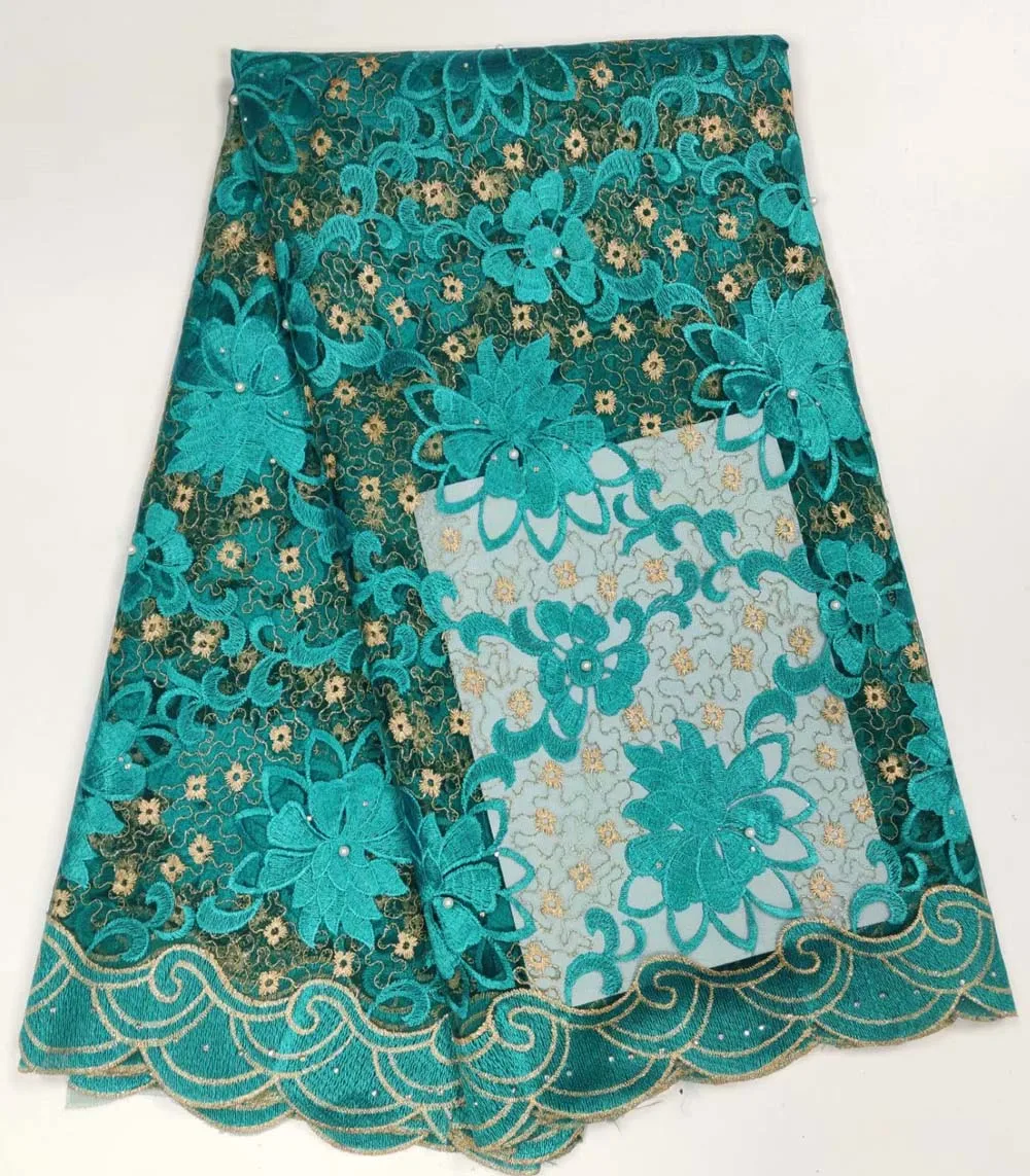 

2019 Latest French Nigerian Laces Fabrics High Quality Tulle African Laces Fabric Men/Women Dress African French Tulle Lace