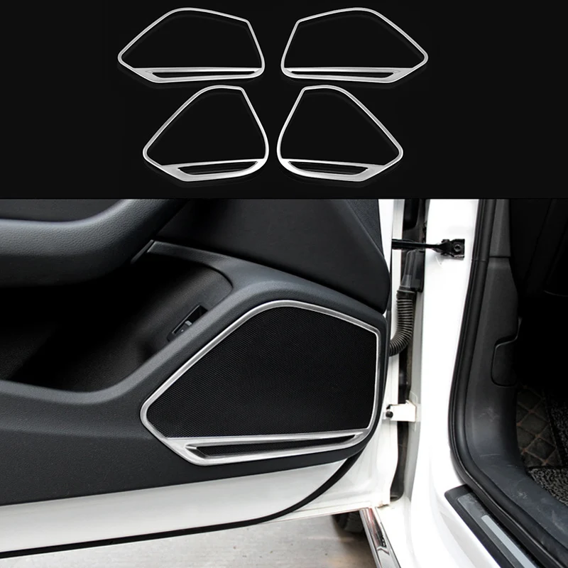 4 шт нержавеющая дверь нижний динамик рамка-декоратор Накладка для Audi A5& A4 B9