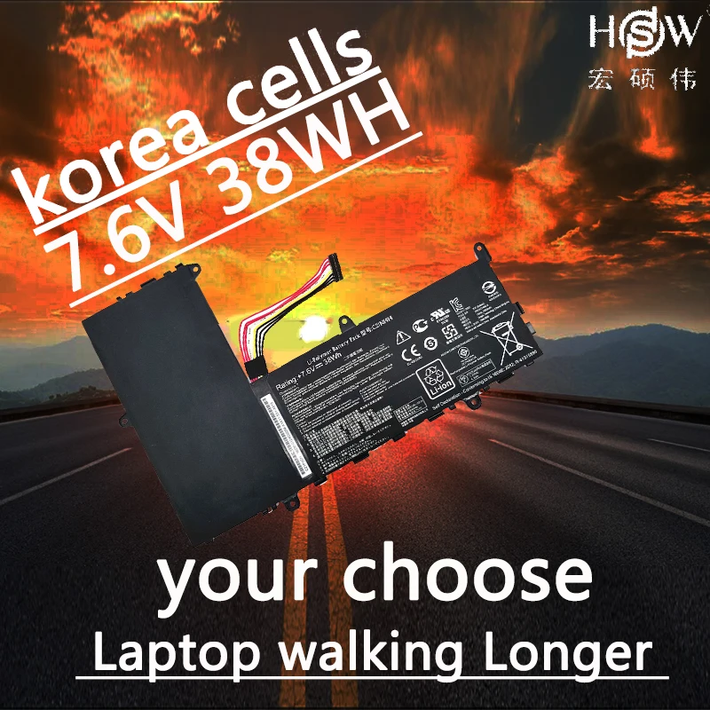 HSW Аккумулятор для ноутбука ASUS EeeBook C21N1414 X205T батареи X205TA батарея BING FD015B