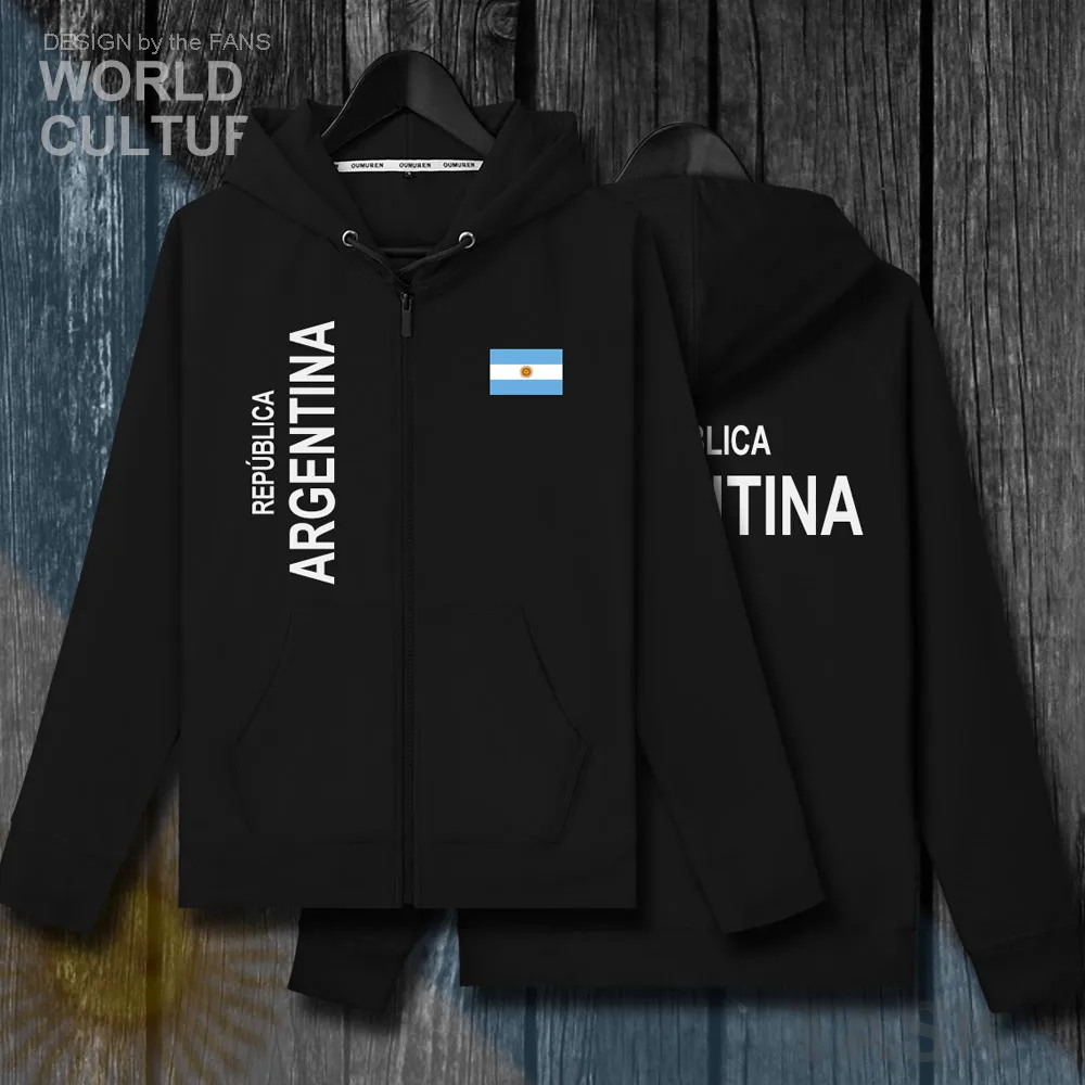 Argentina Argentino Ar Mens Felpa Con Cappuccio Di Inverno Della Chiusura Lampo Del Cardigan Pullover Cappotti Giacche Da Uomo E Nazione Vestiti Tuta 