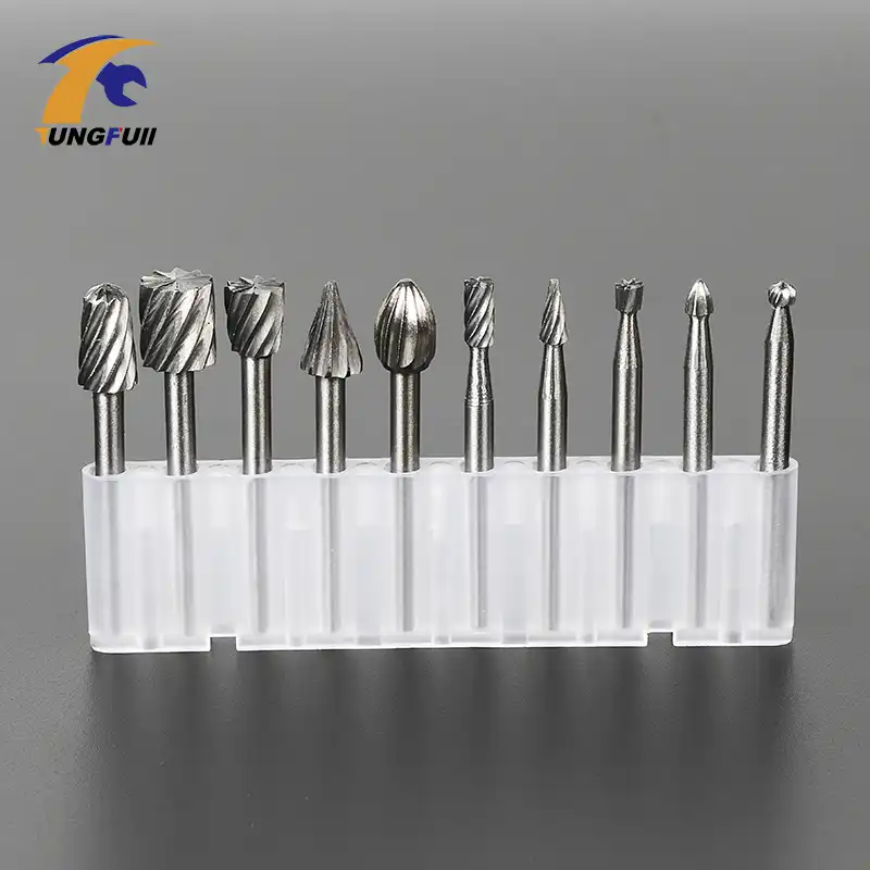 Metal Polishing Cut Carbide Rotary Set 10pcs//lot HSS Routing Router Bits burr