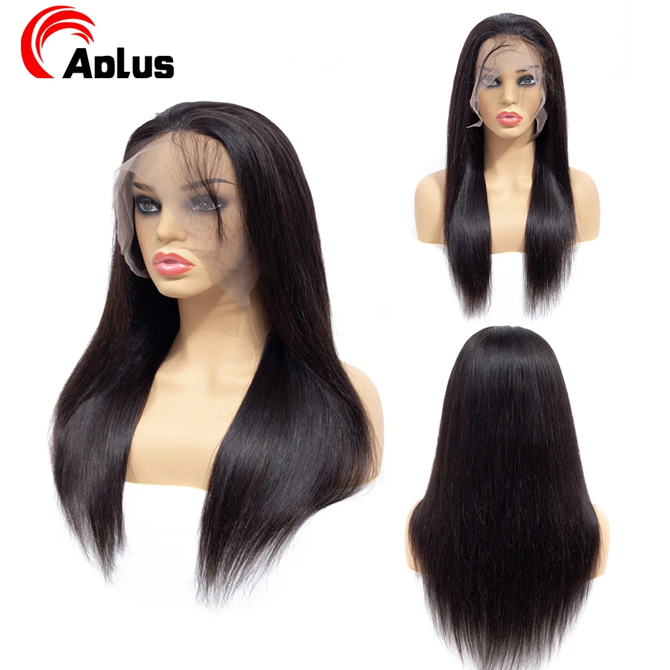 

Aplus Black Wig Straight 360 Lace Frontal Wig Pre Plucked With Baby Hair Human Full Lace Front Wig Remy Brazilian Hair Wigs