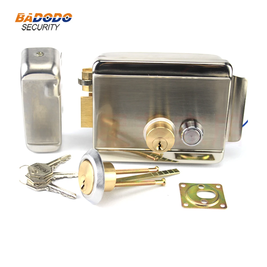 

DC12V Electric Control Lock Electronic Magnetic Door Lock with mechanical key for home video intercom door bell Access Control