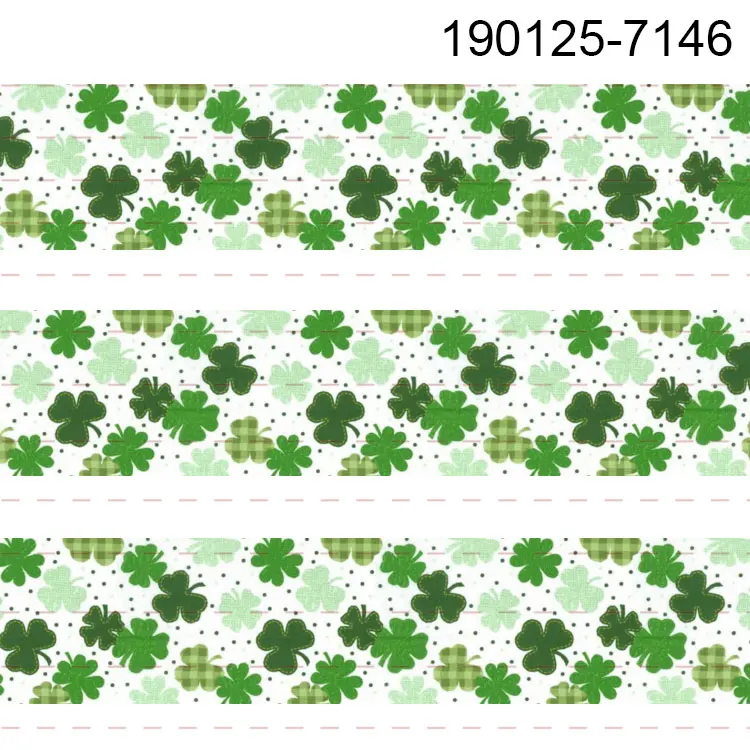 10 ярдов-разные размеры-Клевер Лента с узором напечатанная лента 7140-7148
