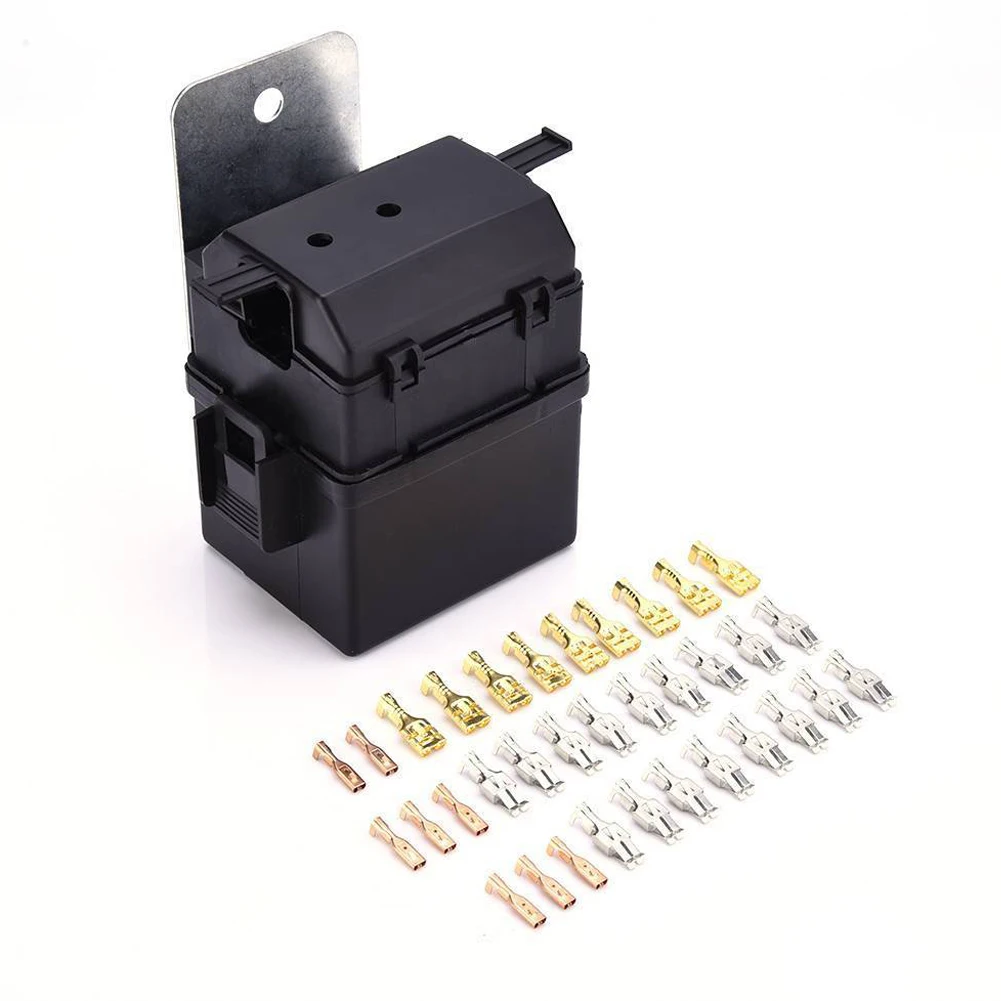 

Auto Fuse Box Set Car Fuse Box Set With 2 Relay Blade Fuse Blocks Kits DC 12V Insurance seat with Terminals block set