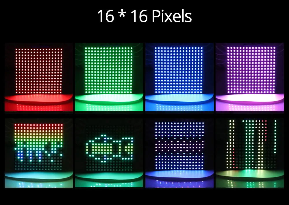 DC5V 8 светодио дный * 8/16*16/32*8 пикселей Гибкая светодиодная матрица индивидуально адресусветодио дный емый светодиодный модуль RGB Цифровой