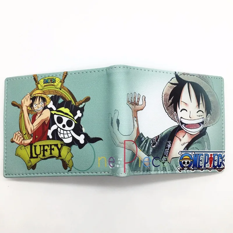 Цельный кошелек Luffy пиратский череп голова кошельки с рисунками из комиксов мультфильм кошелек на молнии монета карман 8 держатель для карт