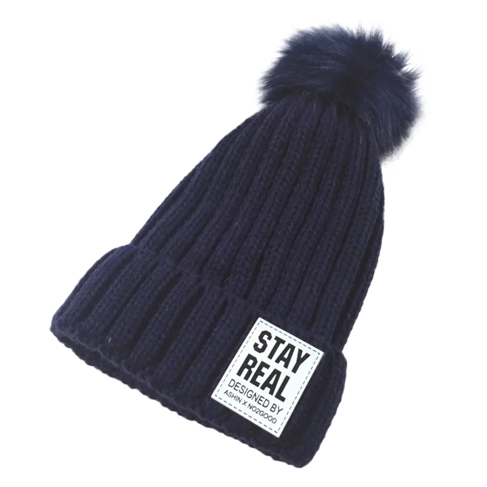 

TELOTUNY winter baby beanie with pompom bonnet thick warm hat cap for boy girl (6M-5T) Z0829