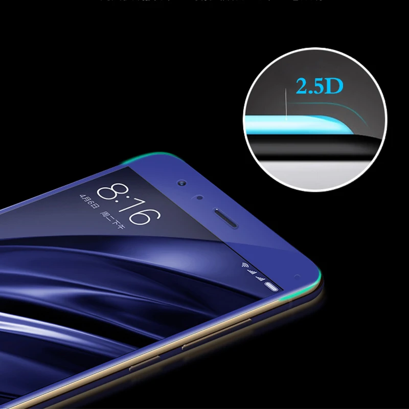 MCMEME For Xiaomi MI6 Tempered Glass 9H 2.5D Clear Curved Full Cover Edge Screen For Xiaomi Mi 6 MI6 Ultra-thin Protective Glass3