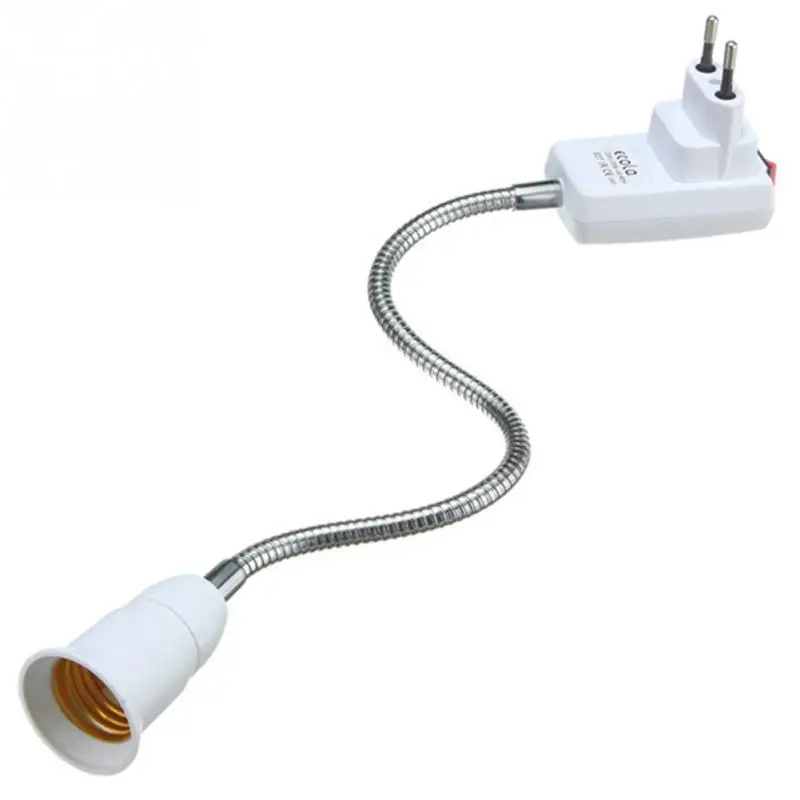 Лидер продаж E27 светильник держатель лампы Гибкий удлинитель конвертер переключатель адаптер разъем ЕС/США Plug