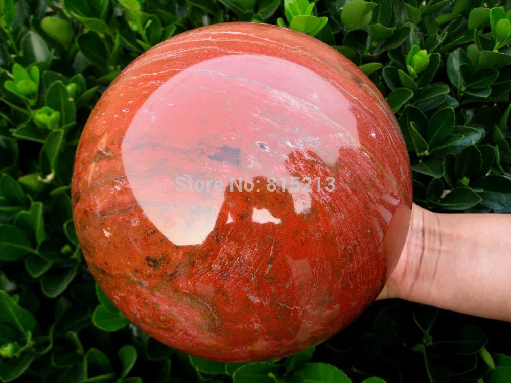 

ddh00995 NATURAL red jasper quartz crystal sphere ball Afric