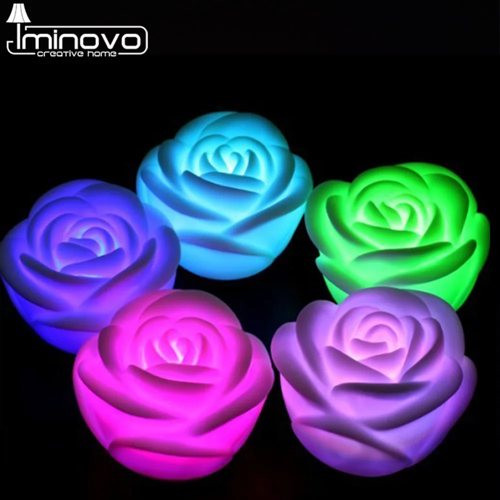 Luzes da Noite iminovo romantico rose flor colorida Potência : 0-5 w