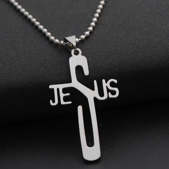 

Wholesale 10PCS New Arrival Fashion Stainless Steel Keyring Cross Jesus Keychains Men Women Jewelry