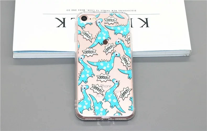 Luxury Soft 3D Cute Cartoon Eyes Move Mouse Cat French fries banana Popcorn Phone Case For iphone 7 6 6s Plus SE 5S Cover Back (6)