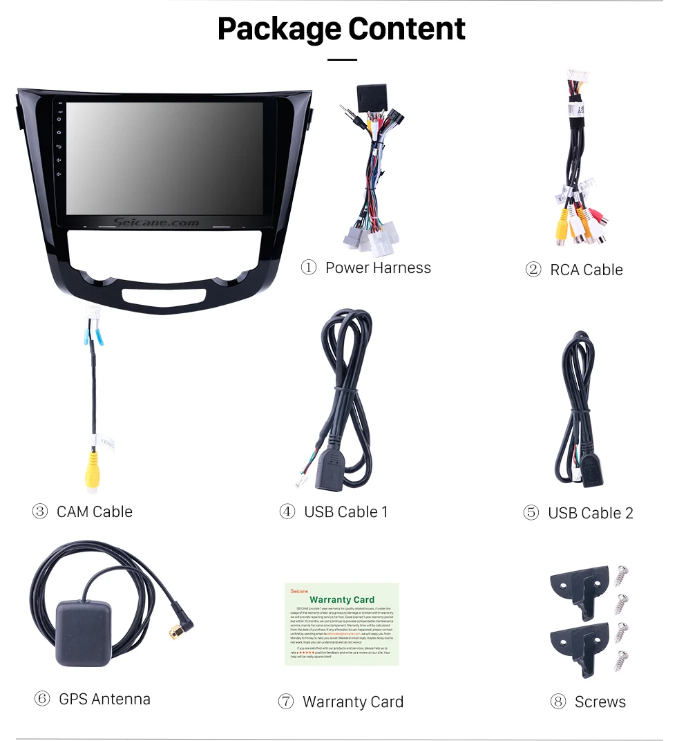 Best Seicane Android 8.1 Quad Core 10.1 Inch Car Radio GPS Navi Multimedia Player For 2013 2014 2015 2016 Nissan QashQai X-Trail 19