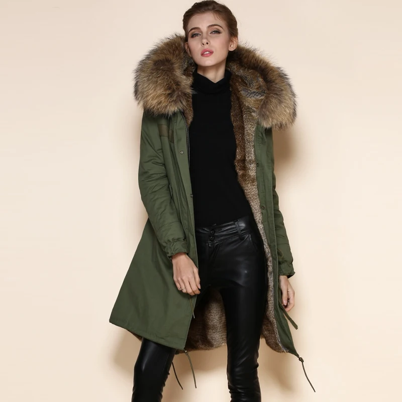 2015 Winter Jacket Women New Design Fur Collar Rabbit Woolen Coat Women ...