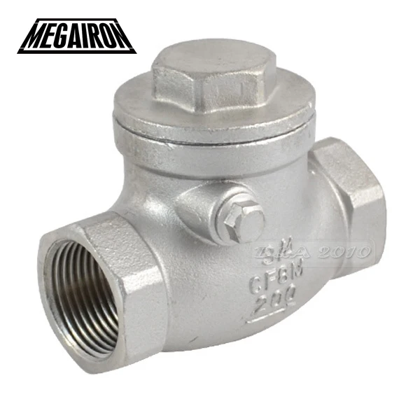 Megaron BSPT 3/4 &quotDN20 PN16 CF8M резьбовой обратный клапан 200Psi нержавеющая сталь SS316 женский