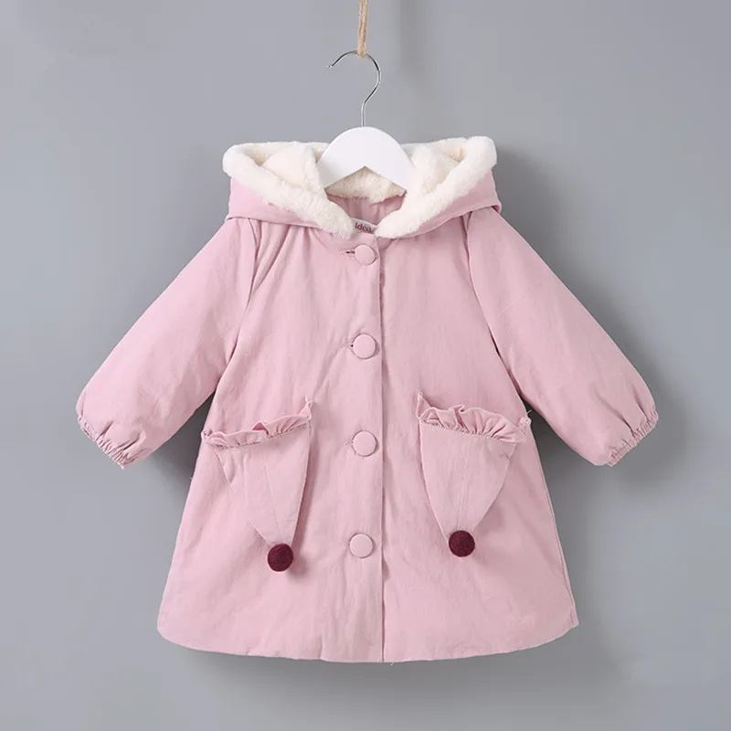

Winter Baby Girl Coat For Kids Jackets 2018 New Toddler Girls Winter Clothes Hooded Warm Children's Outerwear Baby Girl Clothes