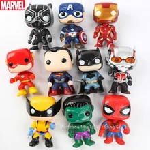 Hasbro Avengers Spider-Man Iron Man Ant-Man Batman Superman The Flash Q version Doll Model toys Hasbro Avengers Spider-Man Iron Man Ant-Man Batman Superman The Flash Q version Doll Model toys