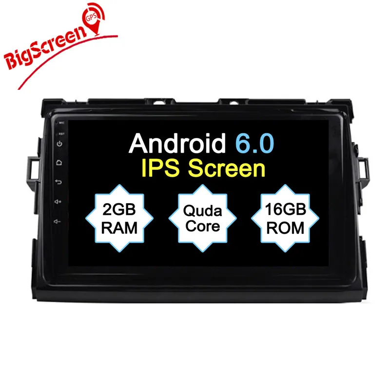 Flash Deal 9 Inch RAM 2GB Android6.0 1024*600 Car No DVD Player GPS Navigation For Toyota Previa Multimedia Headunit WIFI Autoradio Nav 1