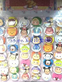 

New 5sets(48pcs/set ) Japanese Anime Round Brooch Badge Kids Clothing Accessories 4.5 cm q-106
