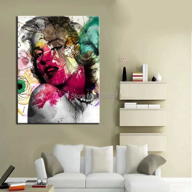 Free Shipping Hand Painted Abstract Marilyn Monroe Room