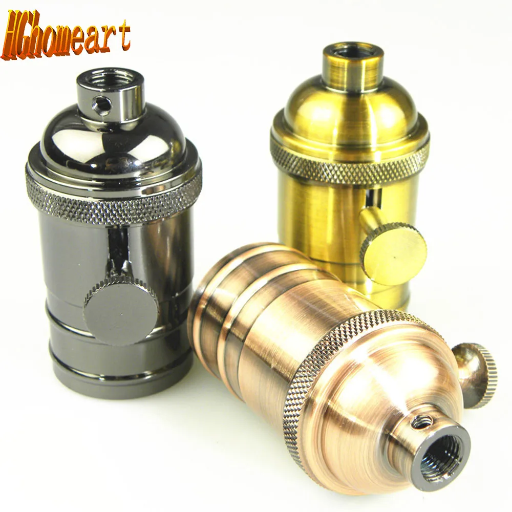 Chandelier Ceiling Vintage Lamp Socket E27 Holder Aluminum Vintage E27