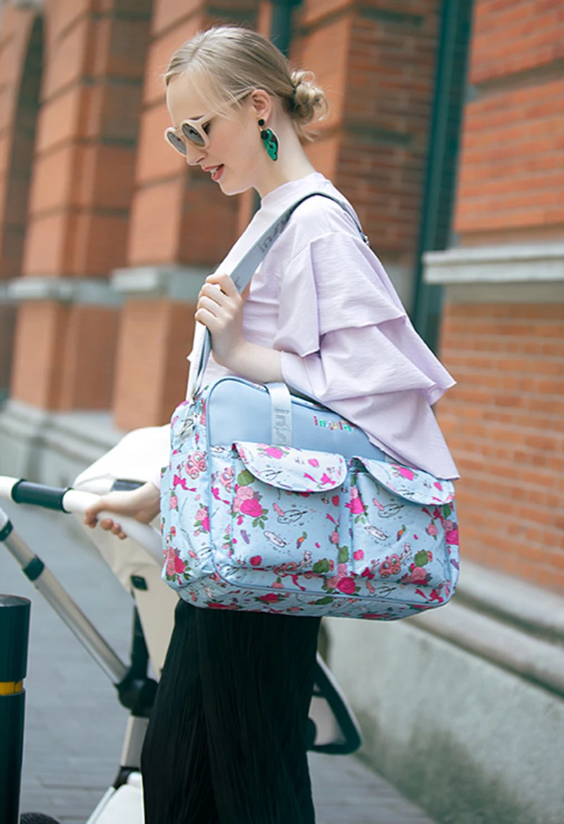 Baby Nappy Durable Bags Large Diaper Multifunction Handbag Waterproof Tote Mummy Messenger Baby Stroller Maternity Bag BB6051 (9)