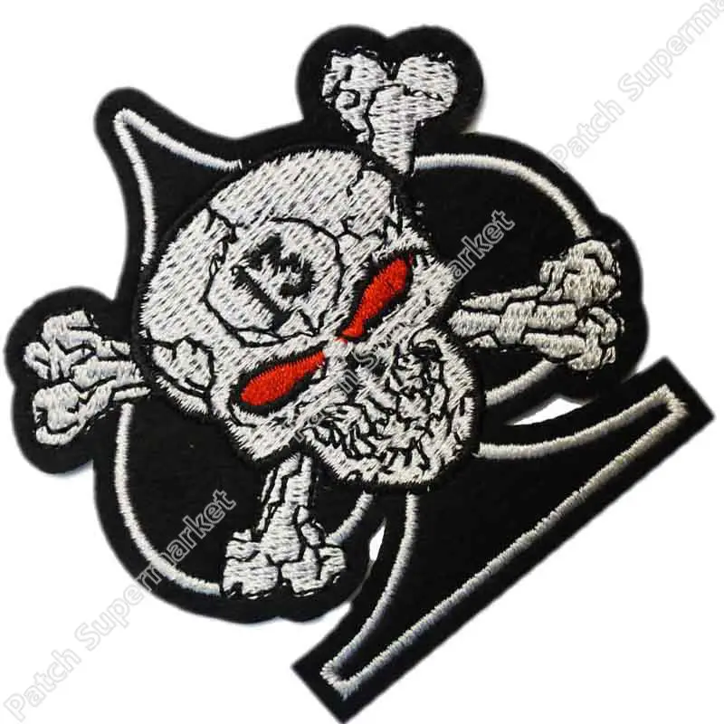 Мотоцикл Ace Of Spades 13 Skull Outlaw Biker Chopper Cafe Racer MC патч на жилет вышитая Байкерская